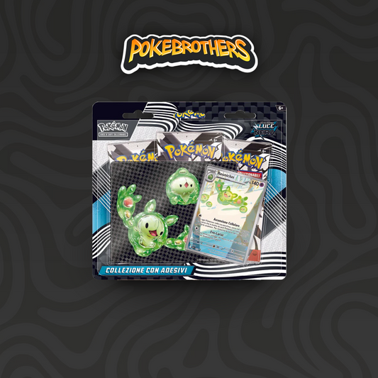 Collezione con adesivi Luce Nera